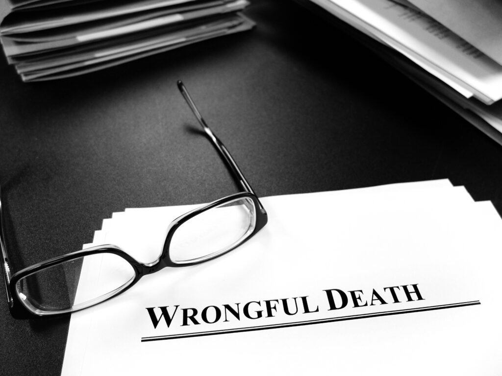 wrongful death suit papers